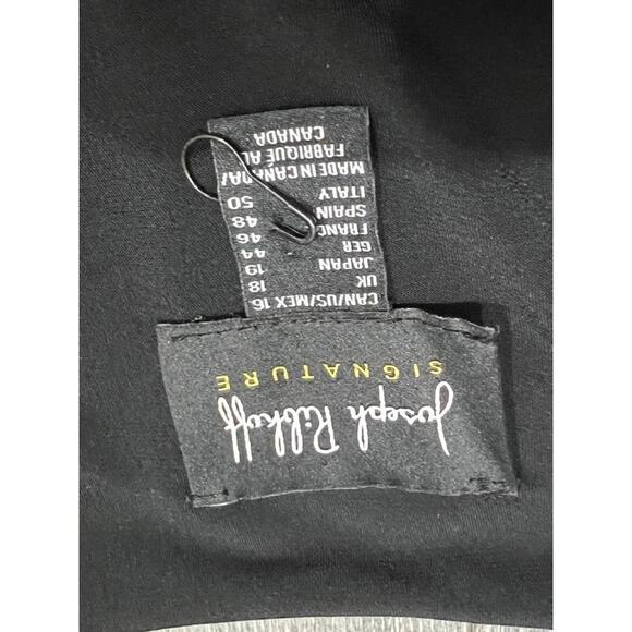 Joseph Ribkoff Long Sheer lagenlook Tunic Top Pear Buttons Sz 16 Black A003958 - Picture 5 of 8